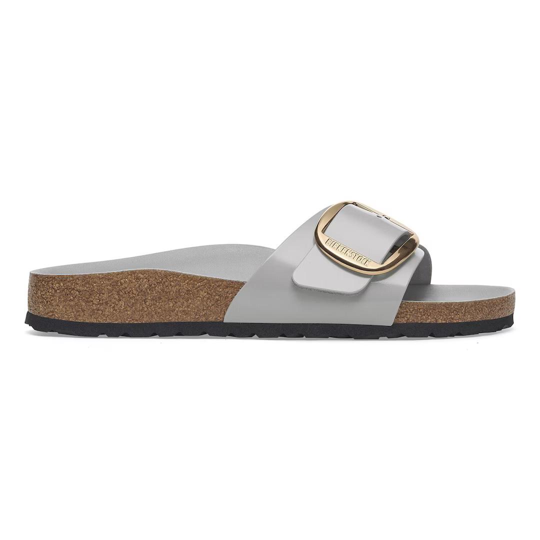 Birkenstock ciabatta donna una fascia high shine grigio