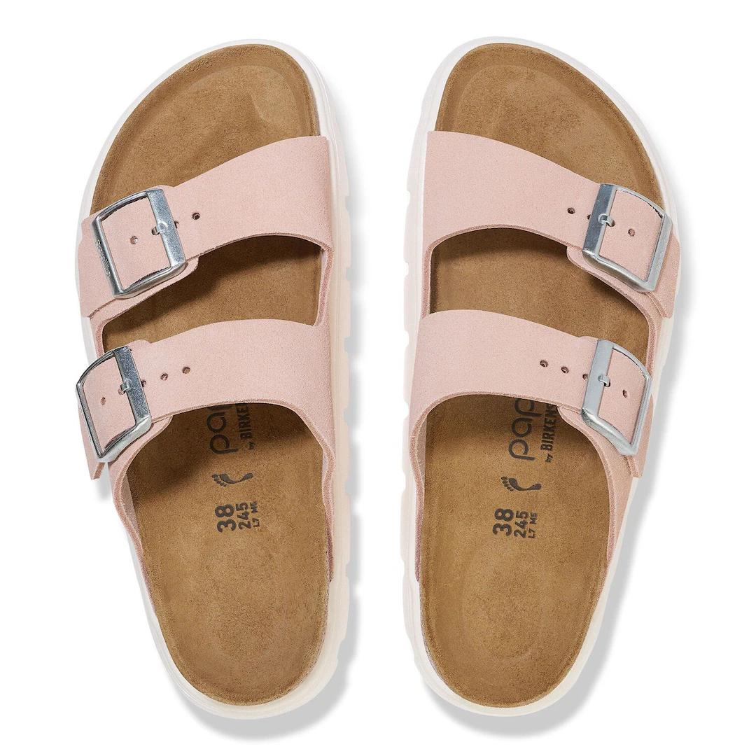 Birkenstock ciabatta donna pap chunky in birko flor rosa con fondo platform