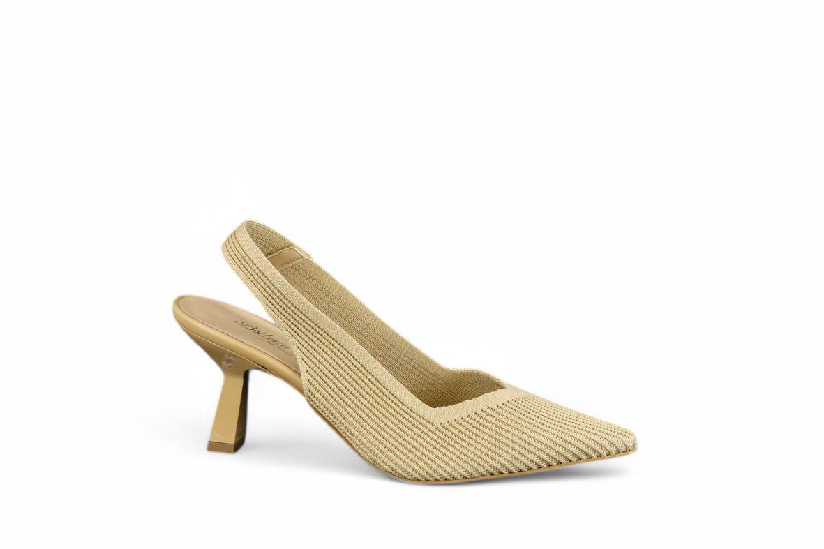 Bottega Lotti chanel donna con tacco in maglia naturale