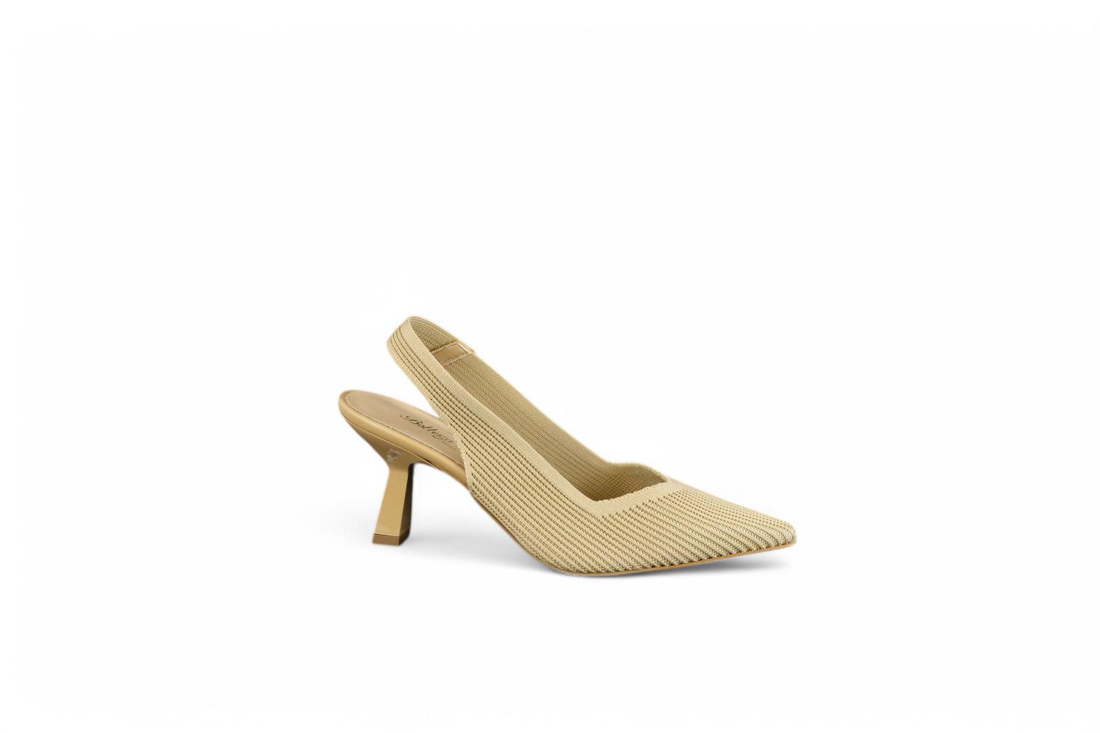 Bottega Lotti chanel donna con tacco in maglia naturale