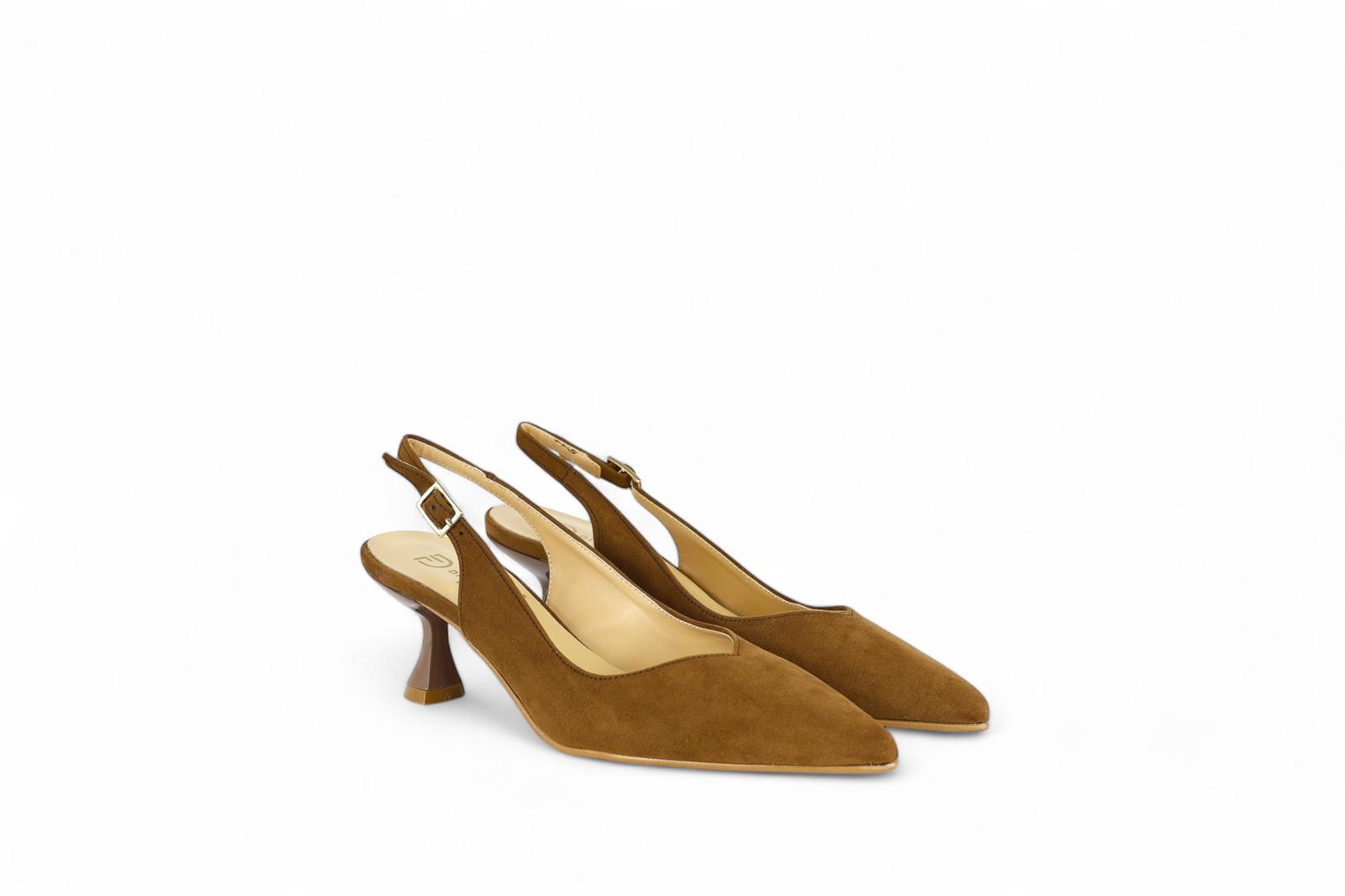 Divine Follie slingback donna in ecosuede cuoio