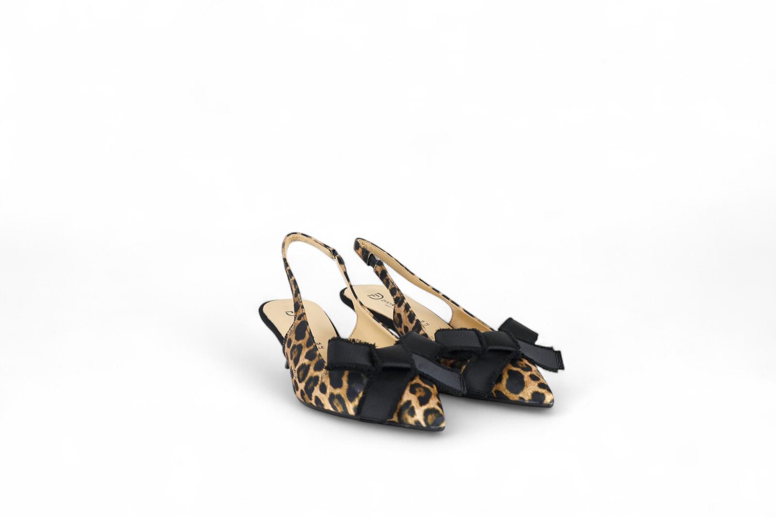 Divine Follie chanel donna in tessuto maculato con fiocco nero