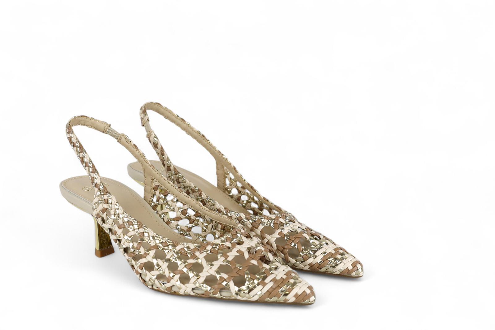 Exé chanel donna intrecciato in colore camel e oro