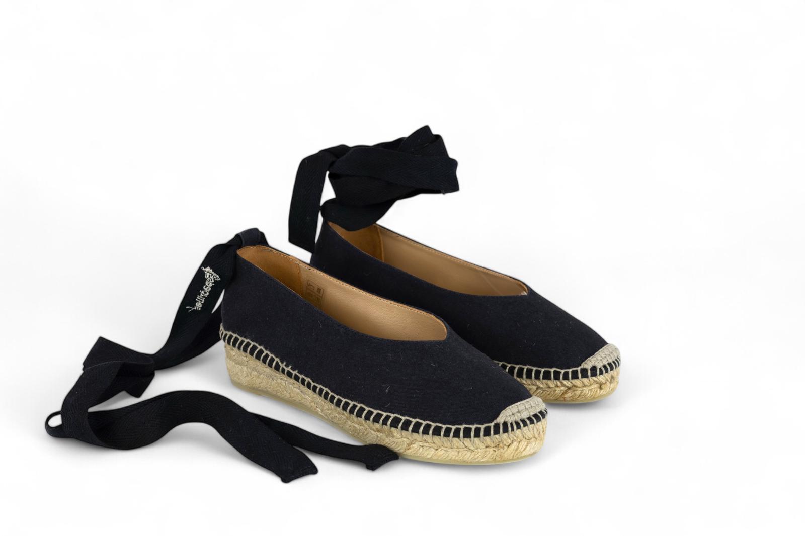 Espadrilles ballerina donna in tessuto nero