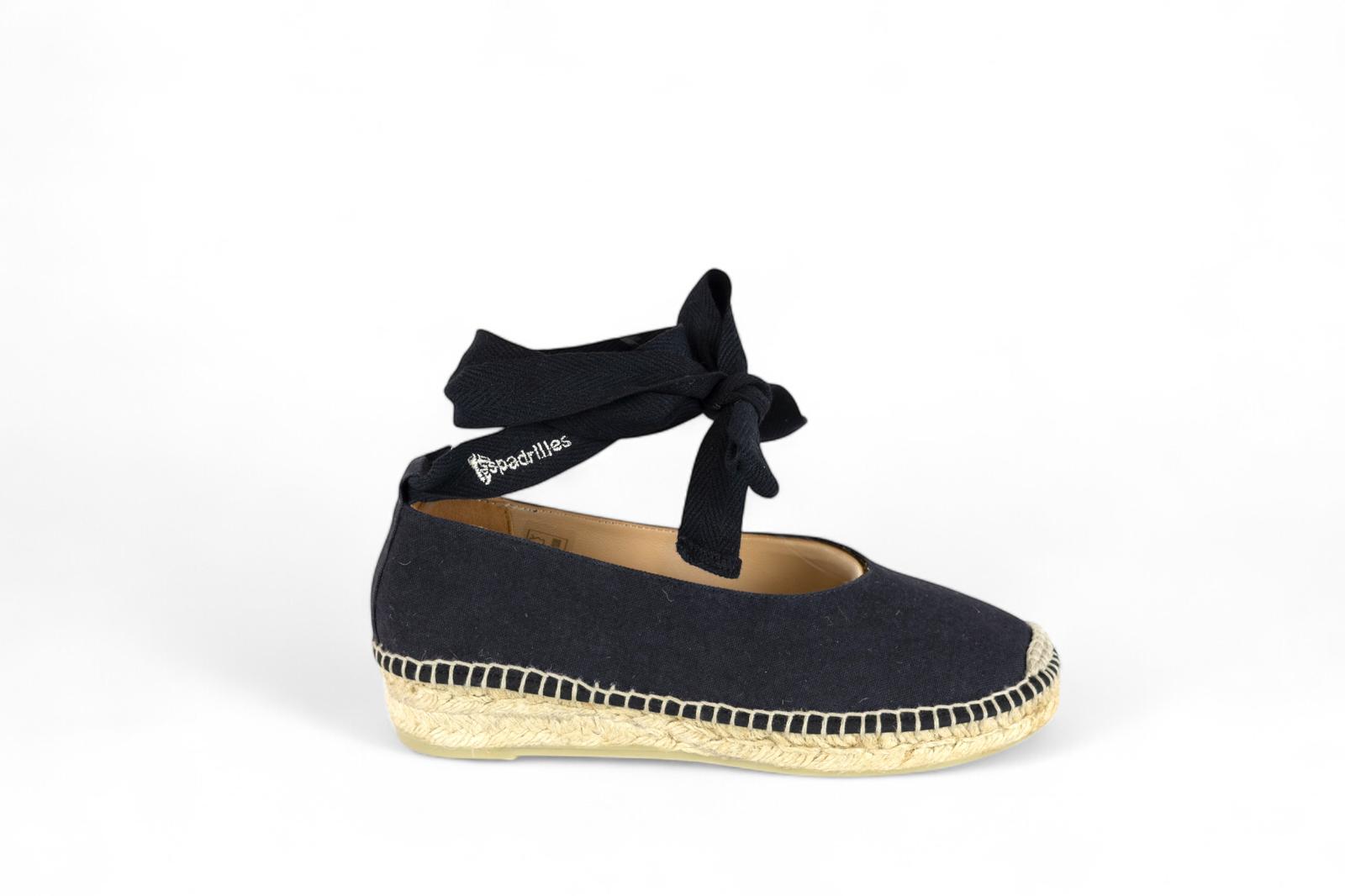 Espadrilles ballerina donna in tessuto nero