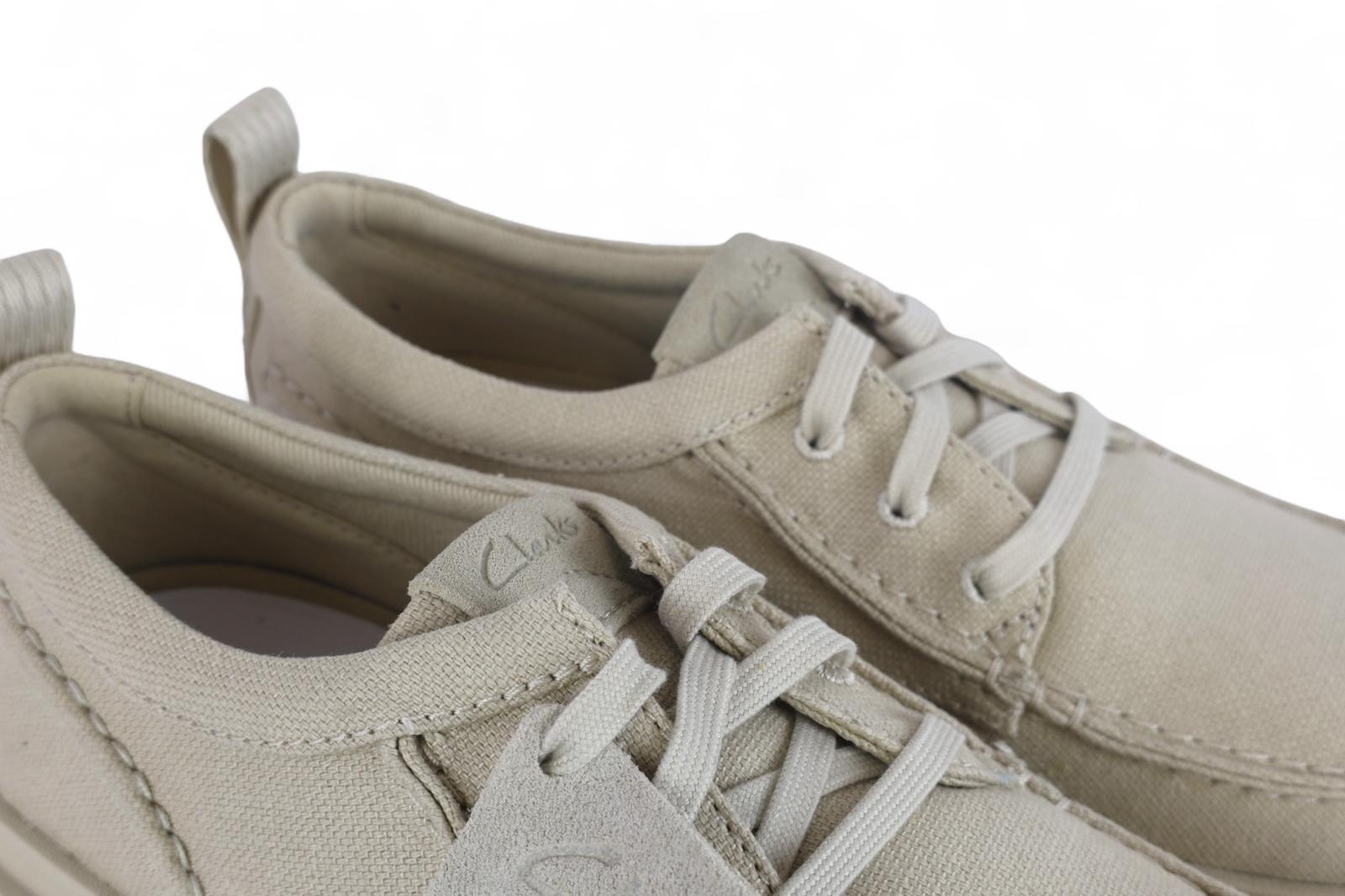Clarks scarpa uomo allacciata in canvas beige