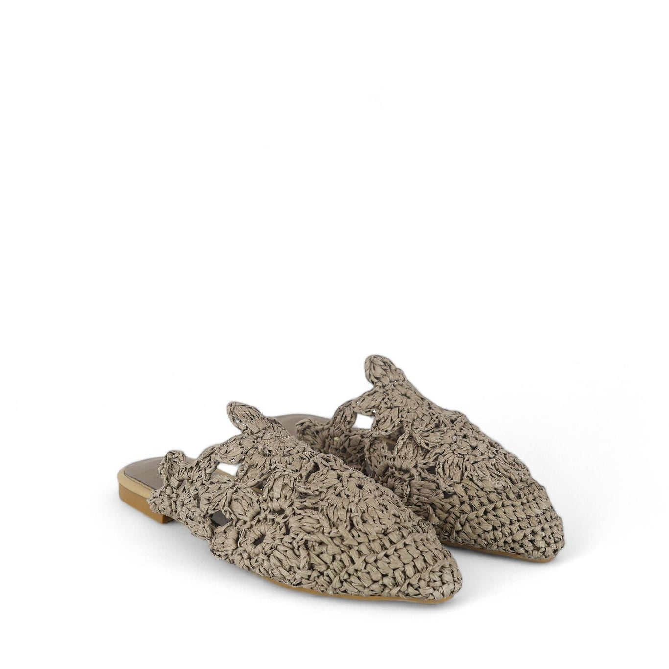 Shaddy mules donna in rafia color visone
