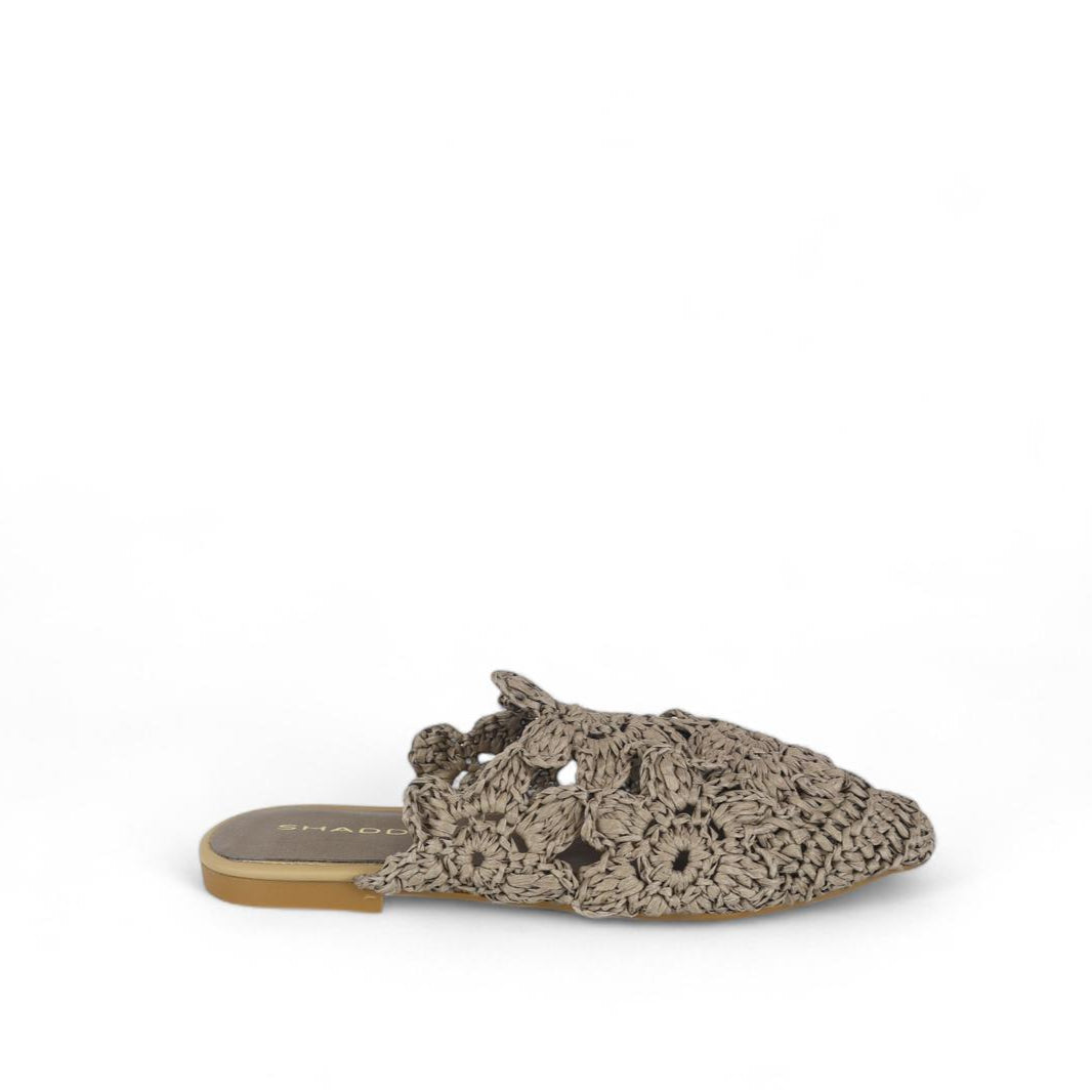 Shaddy mules donna in rafia color visone