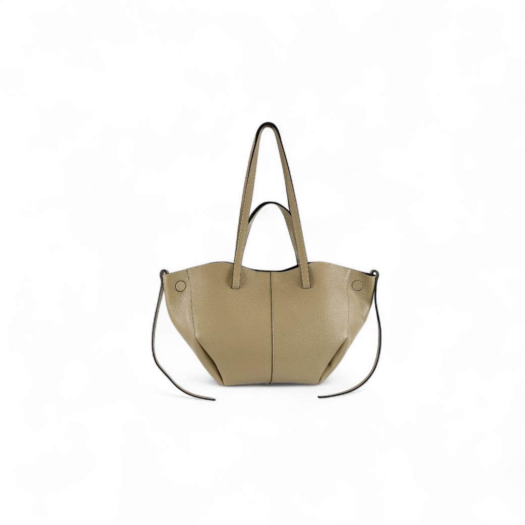 Cecile MI borsa donna in pelle taupe modello shopper con doppi manici
