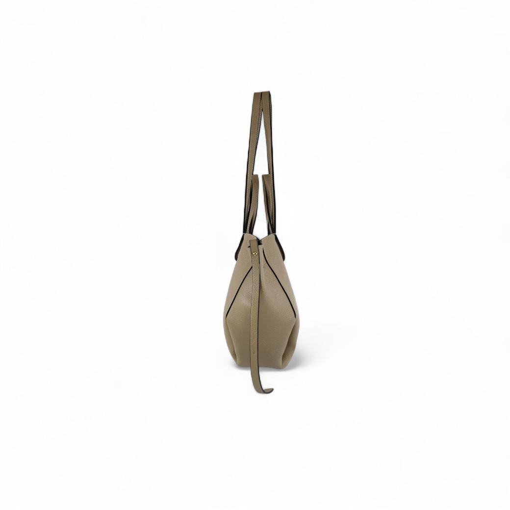 Cecile MI borsa donna in pelle taupe modello shopper con doppi manici