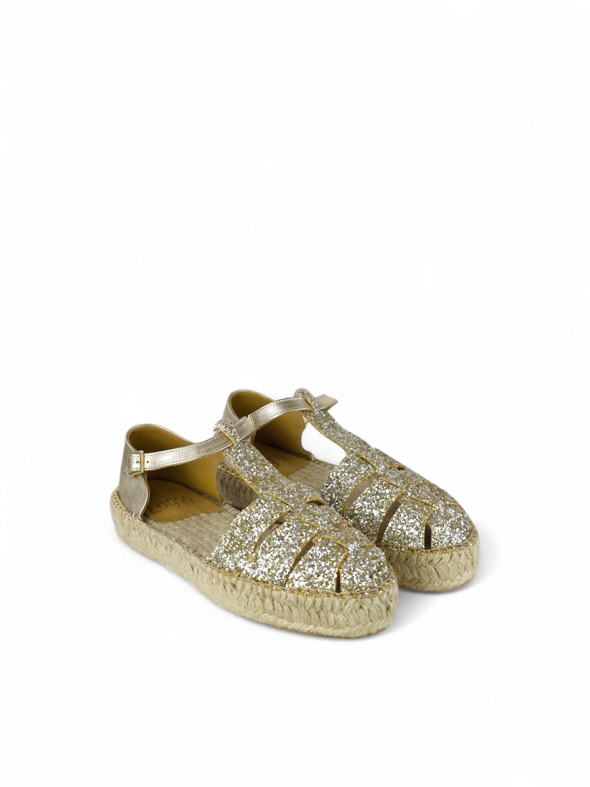 Lagoa sandalo ragnetto in glitter platino
