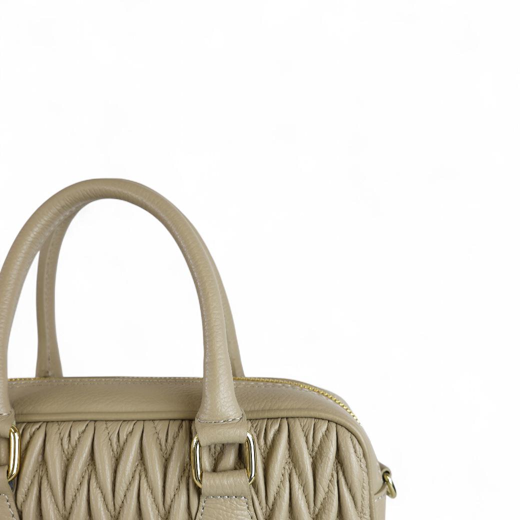 Cecile MI borsa donna in pelle taupe matelassé