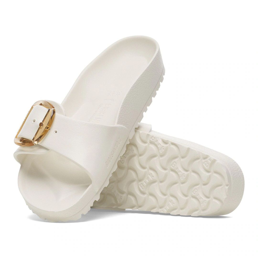 Birkenstock ciabatta una fascia in Eva bianca eggshell