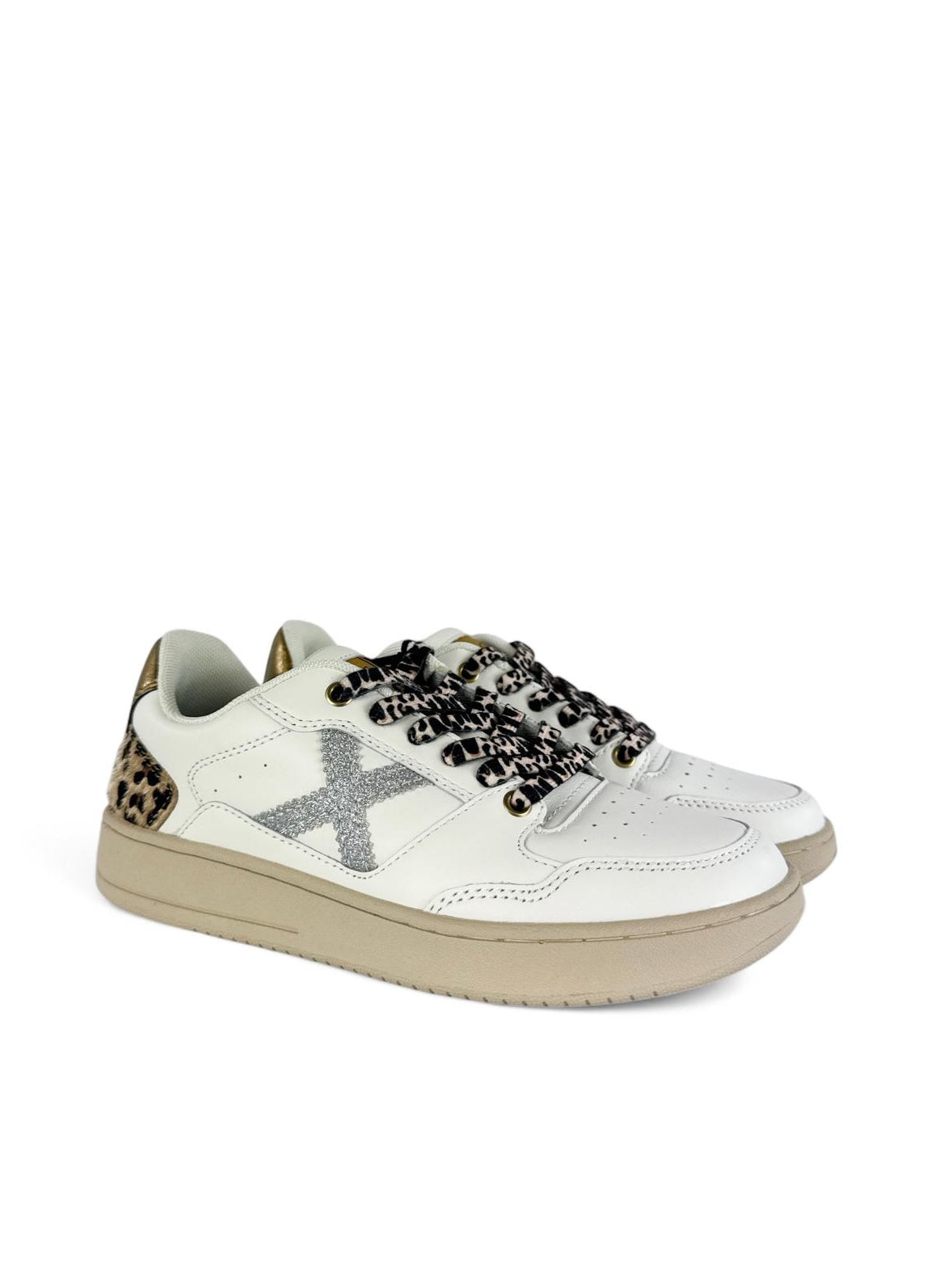 MUNICH Sneaker donna con dettagli animalier legit99 bianco