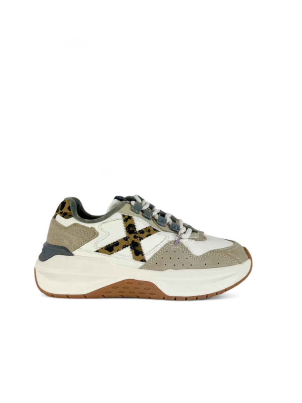 MUNICH Sneaker donna con dettagli animalier nexa16 bianco