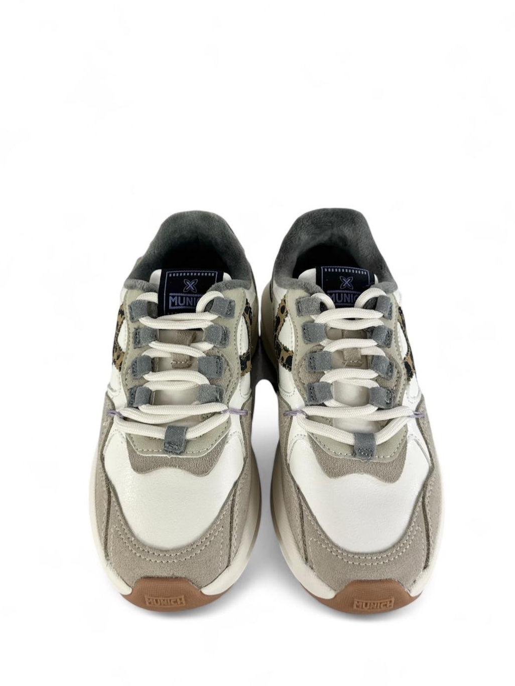 MUNICH Sneaker donna con dettagli animalier nexa16 bianco