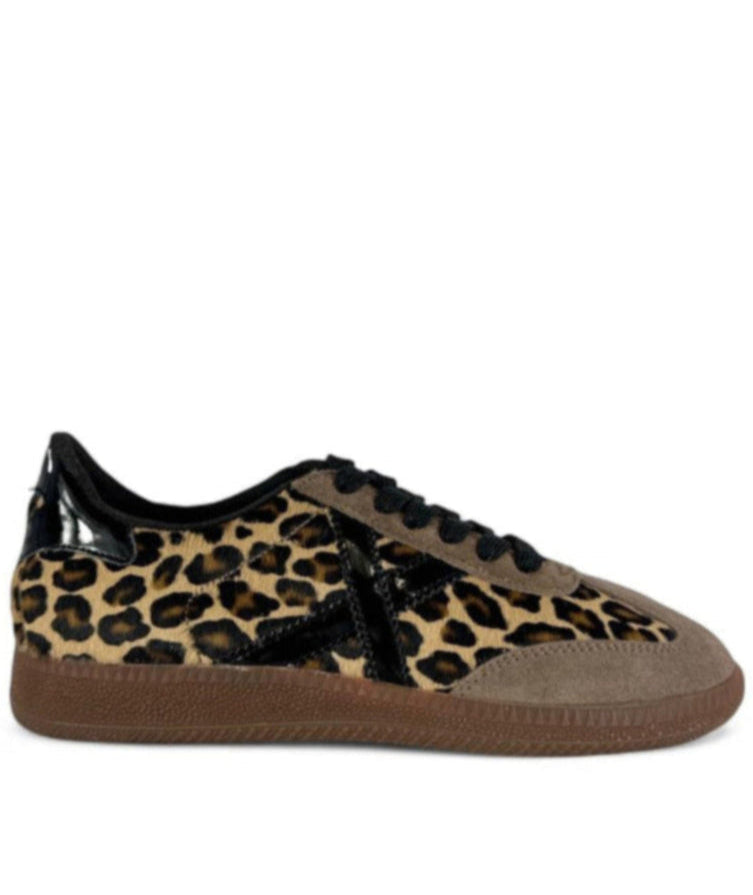 MUNICH Sneaker donna in pelle dettagli animalier barru190 marrone