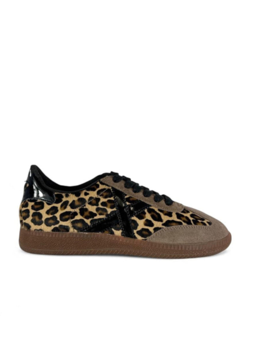 MUNICH Sneaker donna in pelle dettagli animalier barru190 marrone