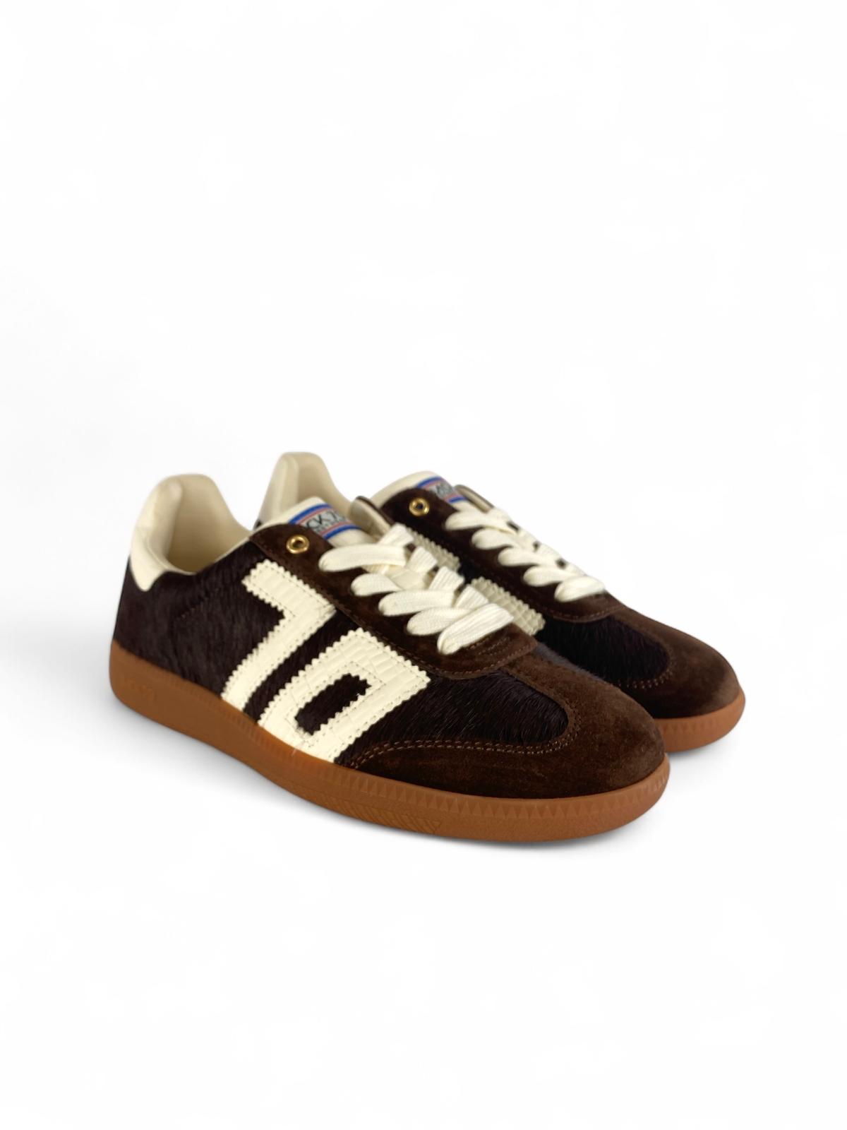 BACK70 Sneaker donna Materiale cavallino cloud p47 marrone