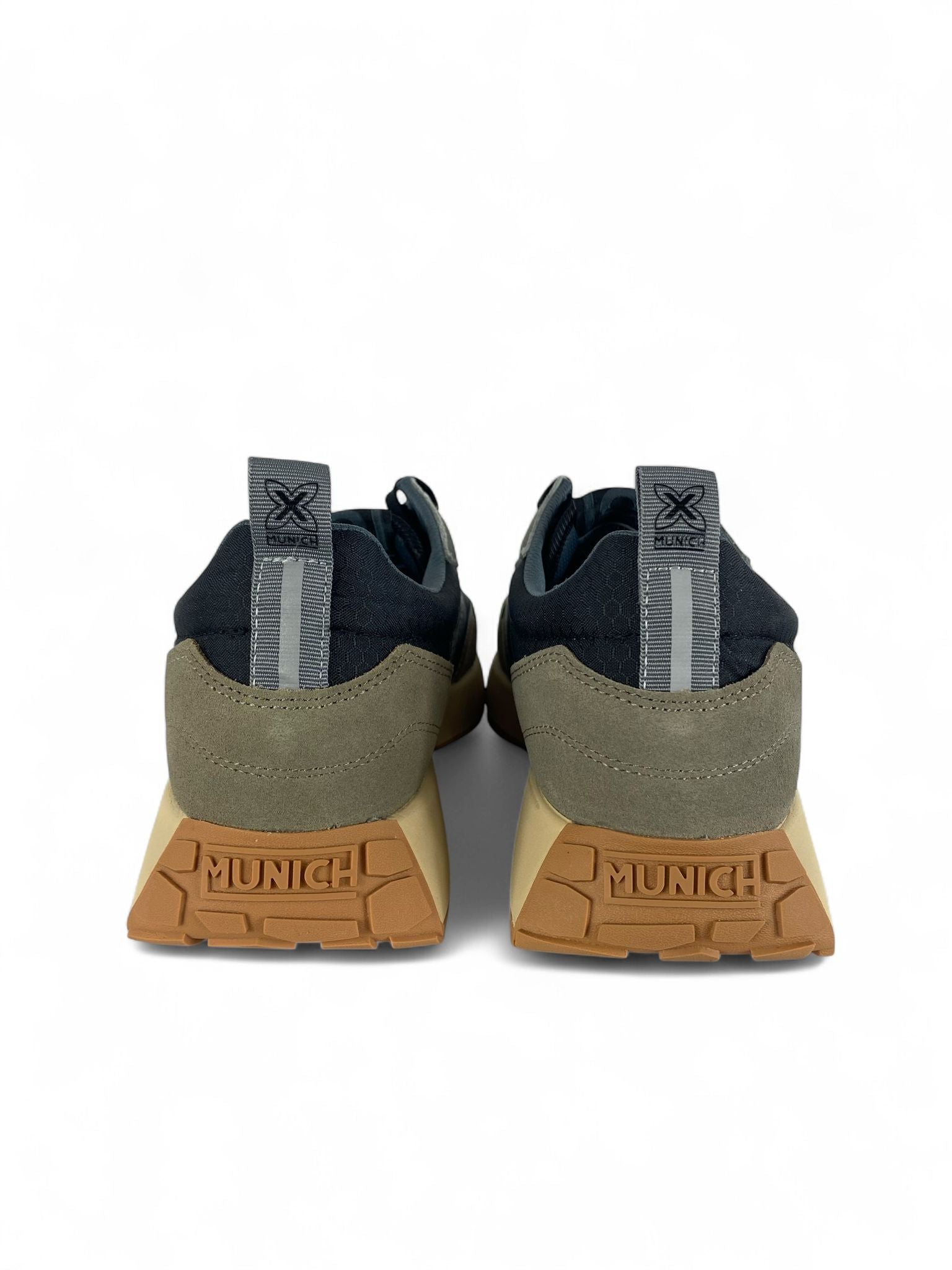 MUNICH Sneaker uomo in suede e tela grigio
