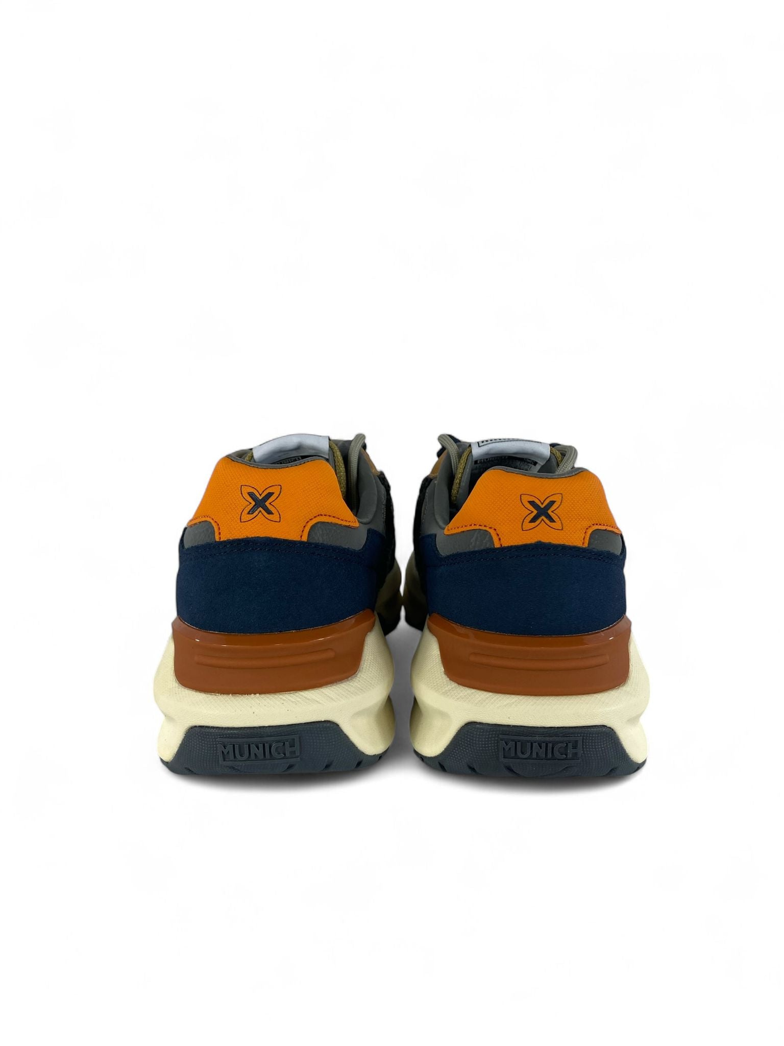 MUNICH Sneaker uomo in ecopelle e mesh blu