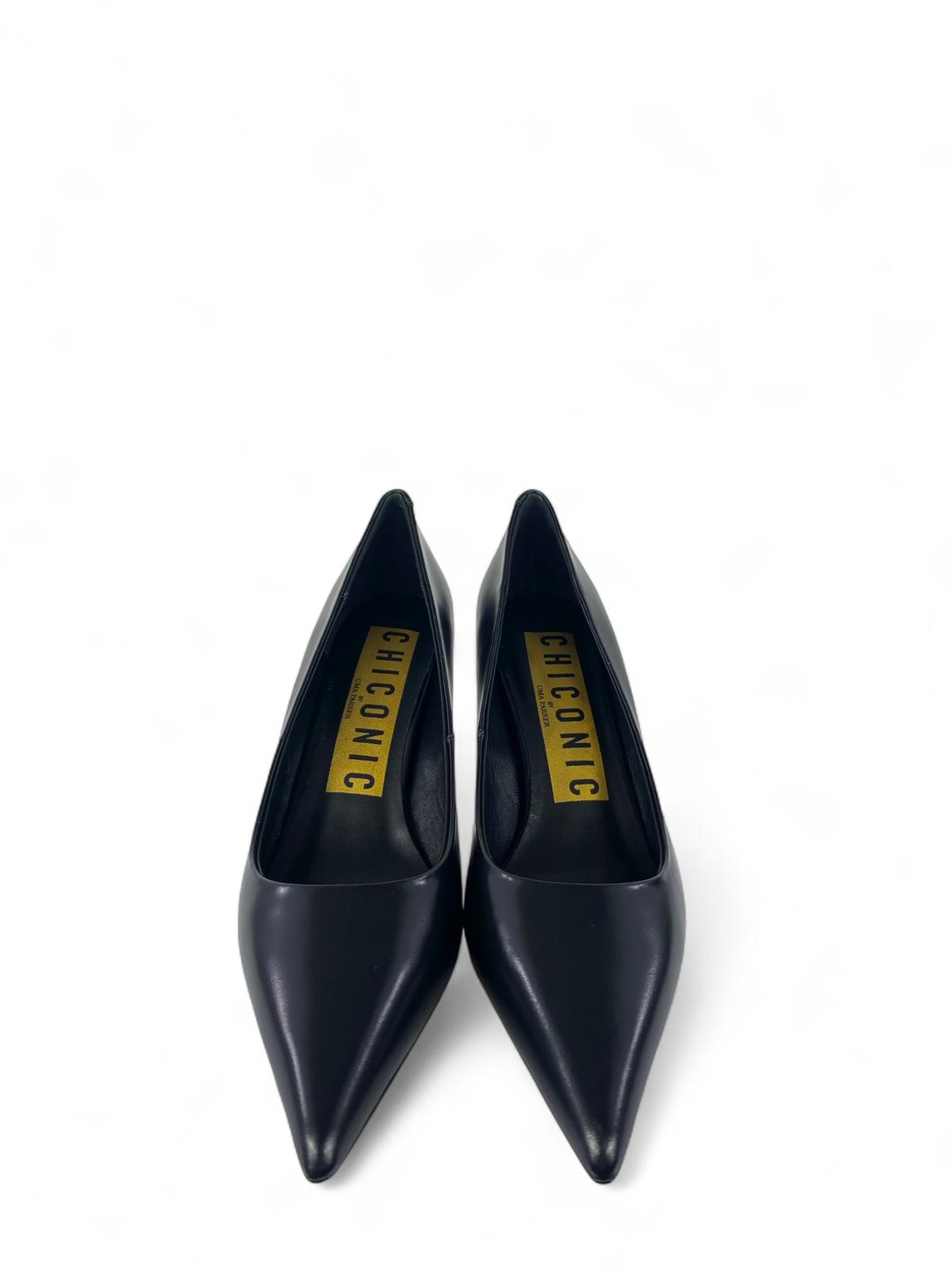 CHICONIC Scarpa donna modello décolleté in vitello 7cm nero