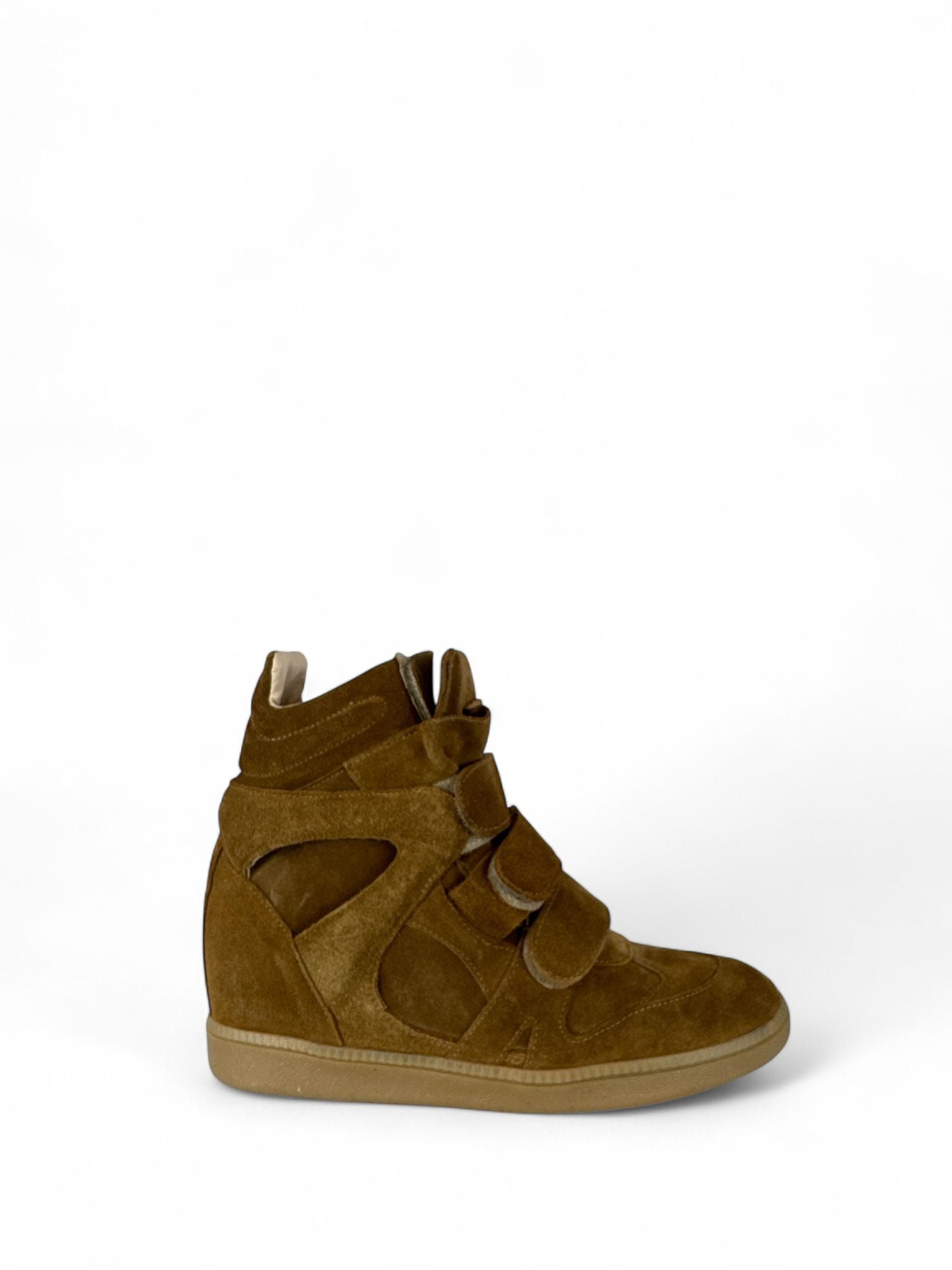 DIVINE FOLLIE Sneaker donna in crosta con zeppa interna cuoio