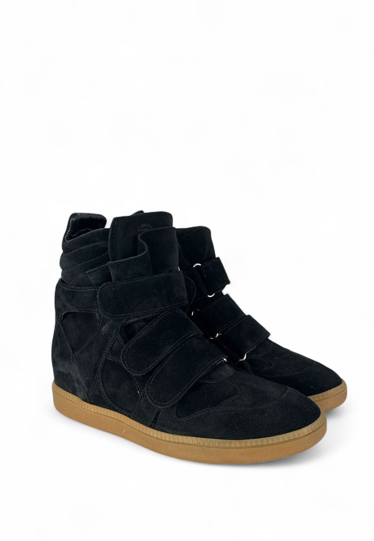 DIVINE FOLLIE Sneaker donna in crosta con zeppa interna nero
