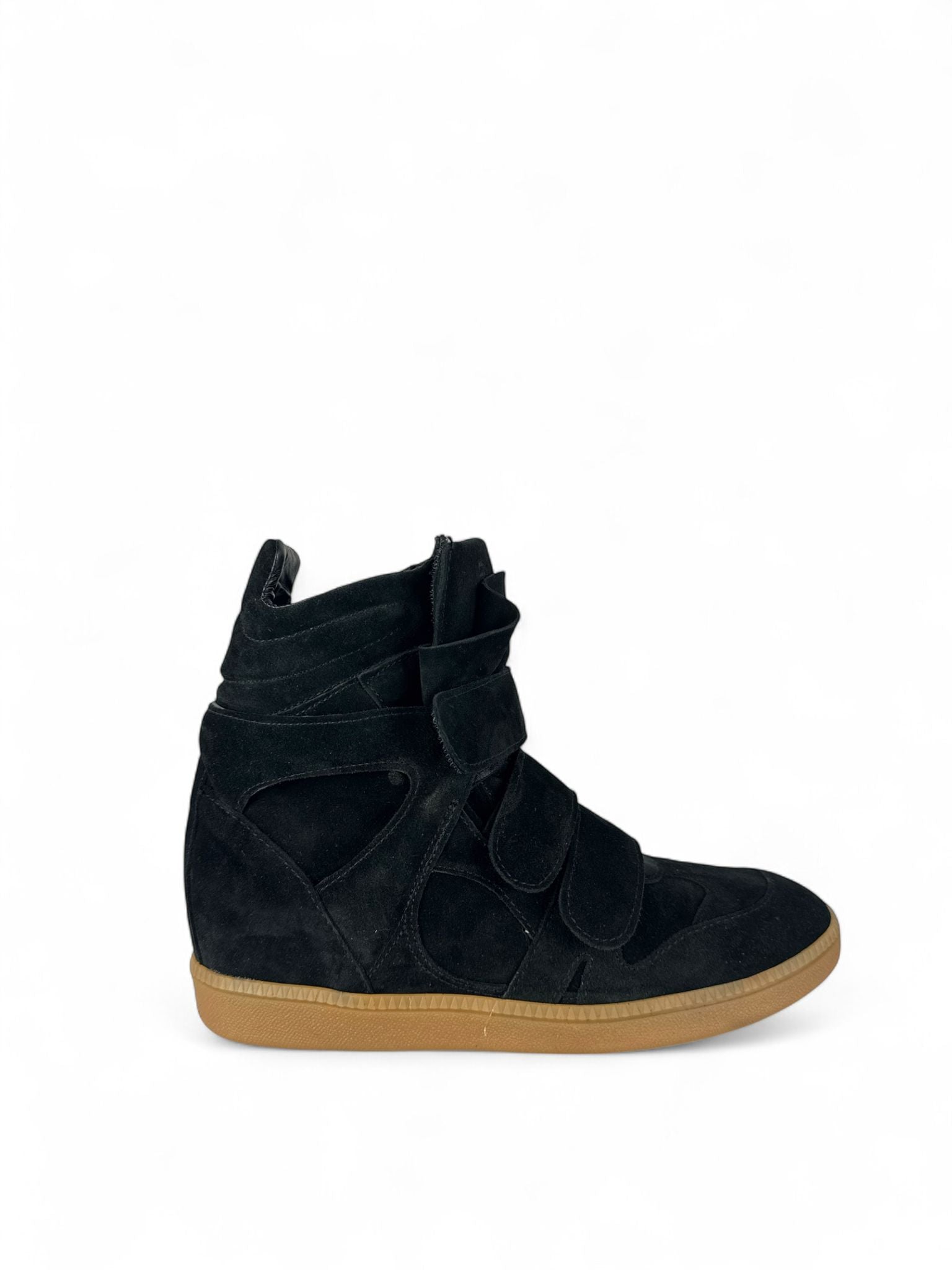DIVINE FOLLIE Sneaker donna in crosta con zeppa interna nero