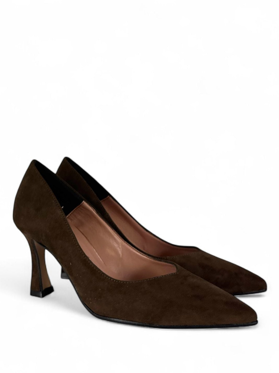 DIVINE FOLLIE Decollete donna in ecocamoscio 7cm testa di moro