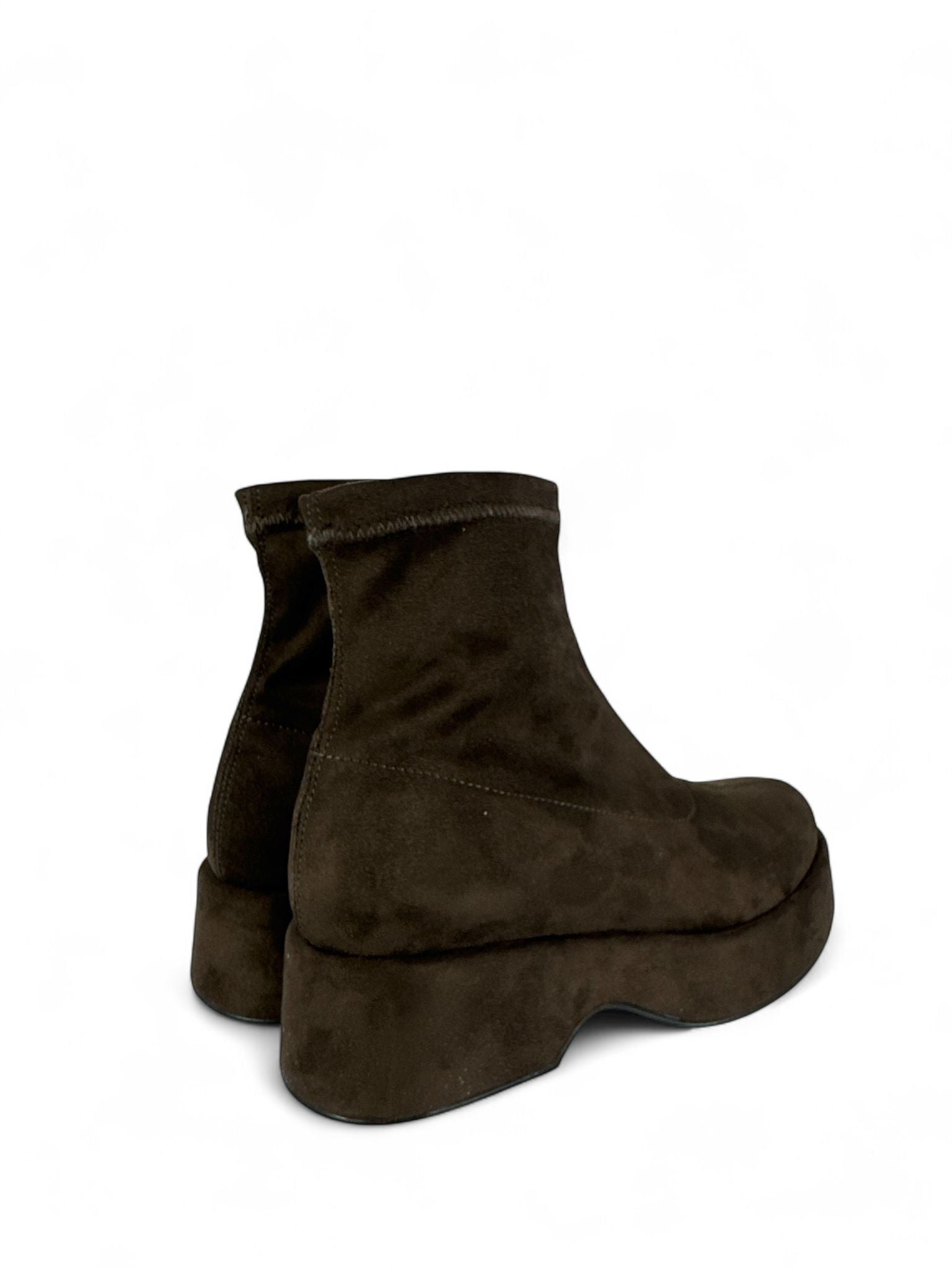 BOTTEGA LOTTI Stivaletto in ecocamoscio elasticizzato testa di moro
