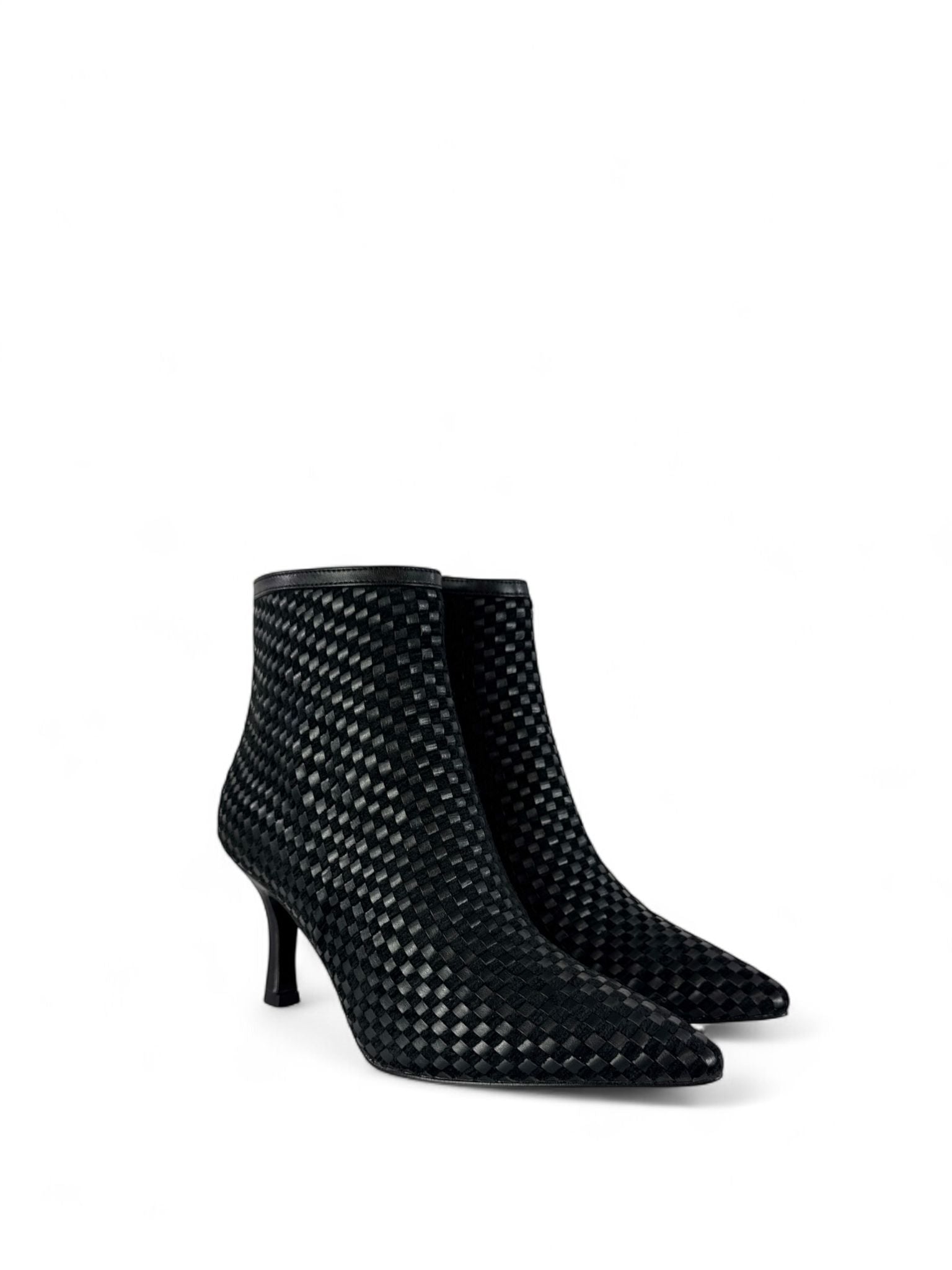 BOTTEGA LOTTI Tronchetto intrecciato Ecopelle 7cm nero