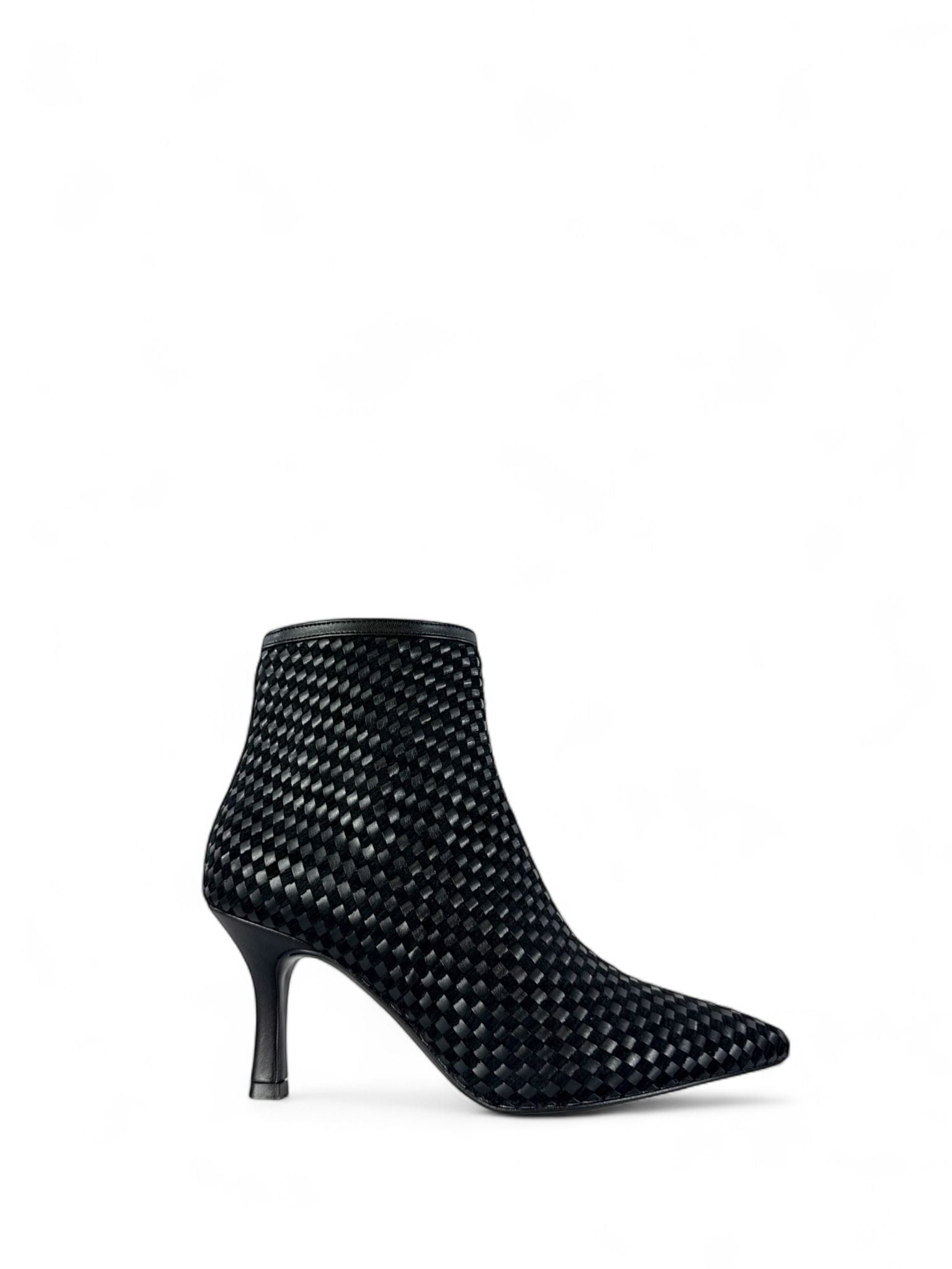 BOTTEGA LOTTI Tronchetto intrecciato Ecopelle 7cm nero
