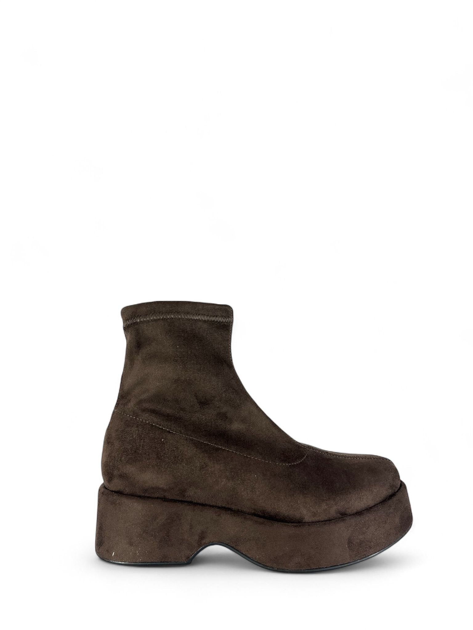 BOTTEGA LOTTI Stivaletto in ecocamoscio elasticizzato testa di moro