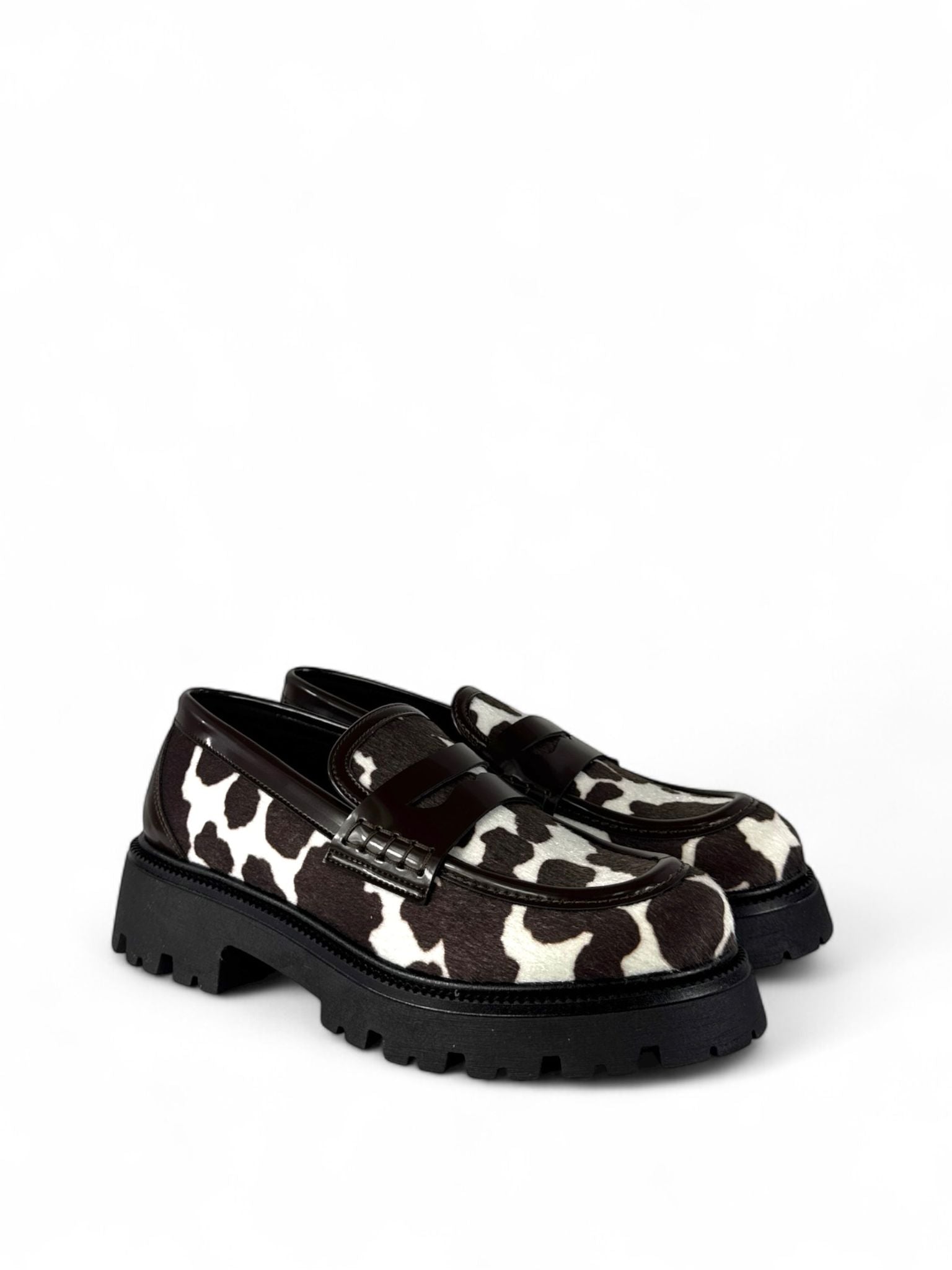 BOTTEGA LOTTI Mocassini donna modello college stampa cow