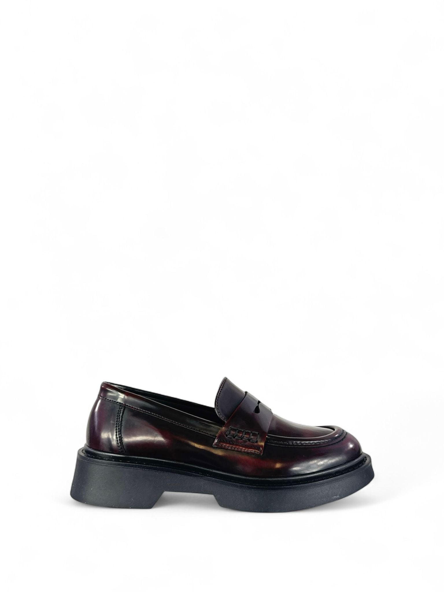BOTTEGA LOTTI Mocassini donna modello college in ecopelle bordeaux