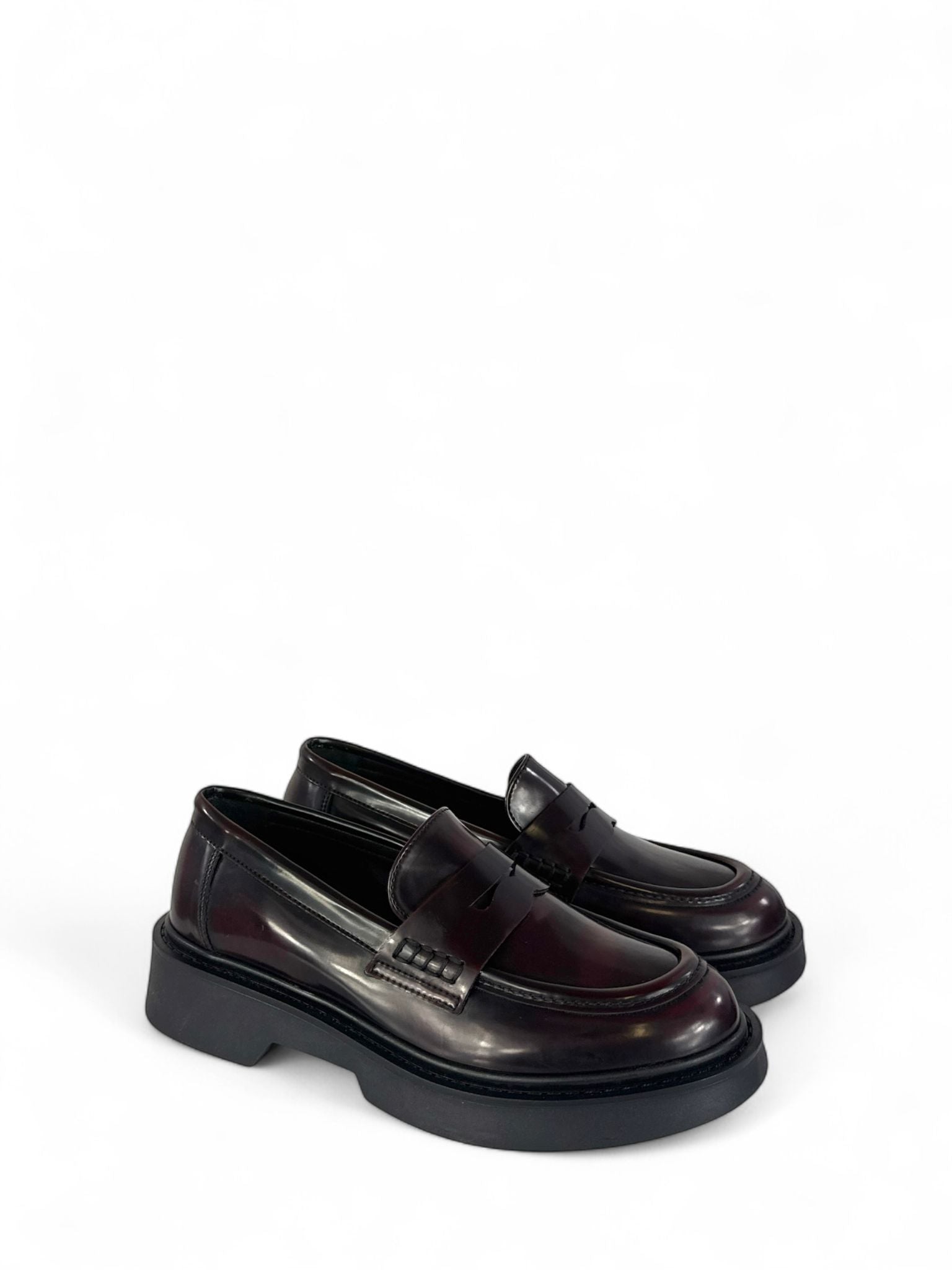 BOTTEGA LOTTI Mocassini donna modello college in ecopelle bordeaux