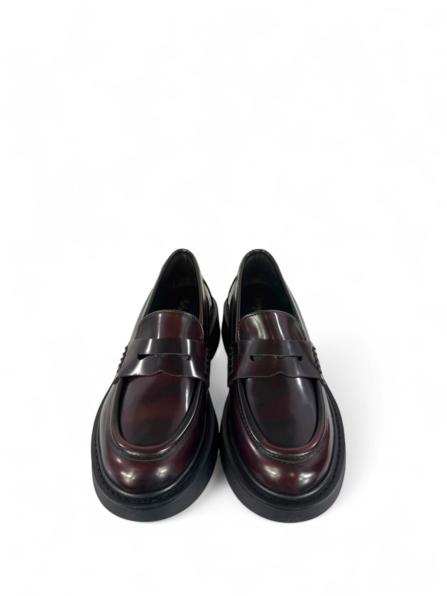 BOTTEGA LOTTI Mocassini donna modello college in ecopelle bordeaux