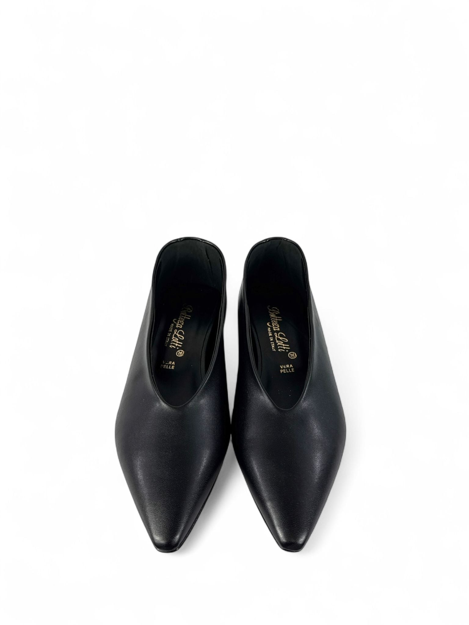 BOTTEGA LOTTI Ballerina donna in ecopelle con scollo a V nero