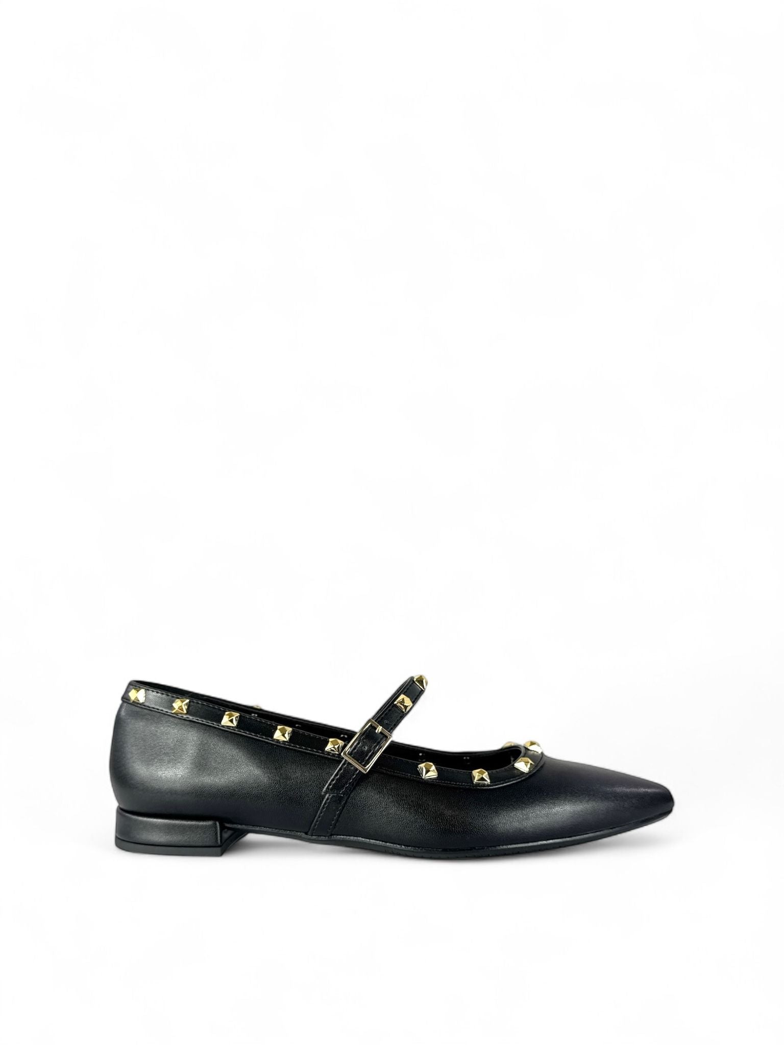 BOTTEGA LOTTI Ballerina donna in ecopelle con  borchiette oro