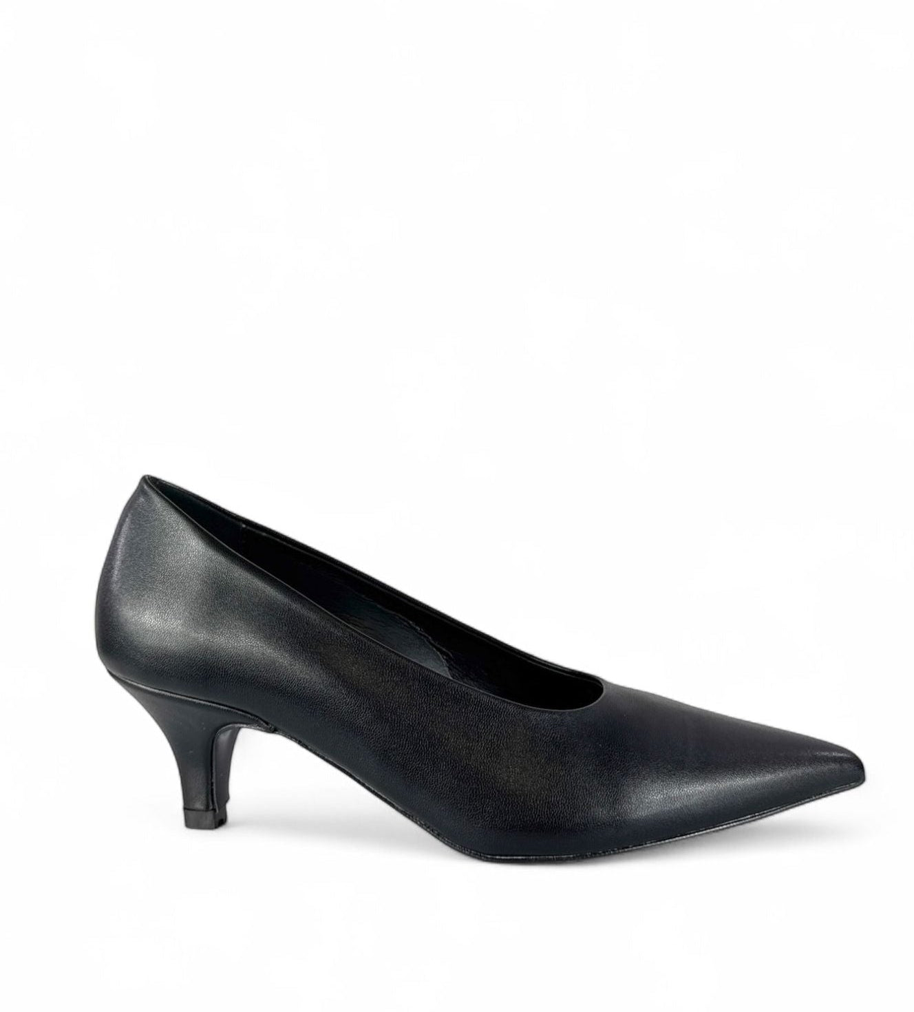 BOTTEGA LOTTI decolllete forma sfilata in ecopelle 5cm nero