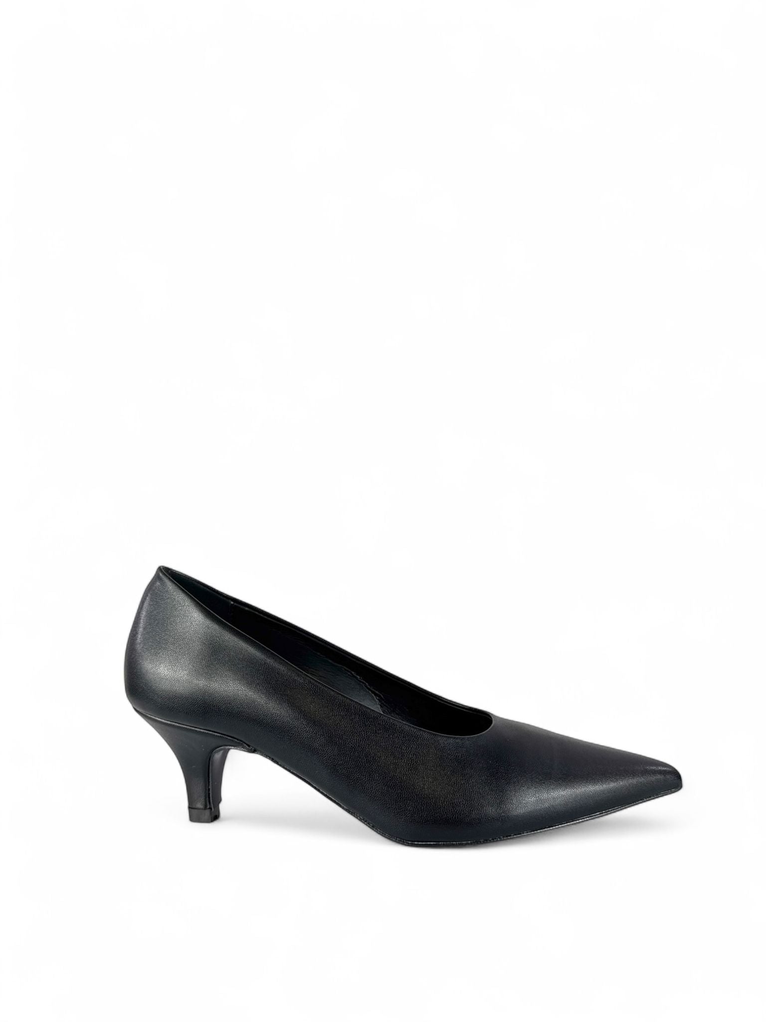 BOTTEGA LOTTI decolllete forma sfilata in ecopelle 5cm nero