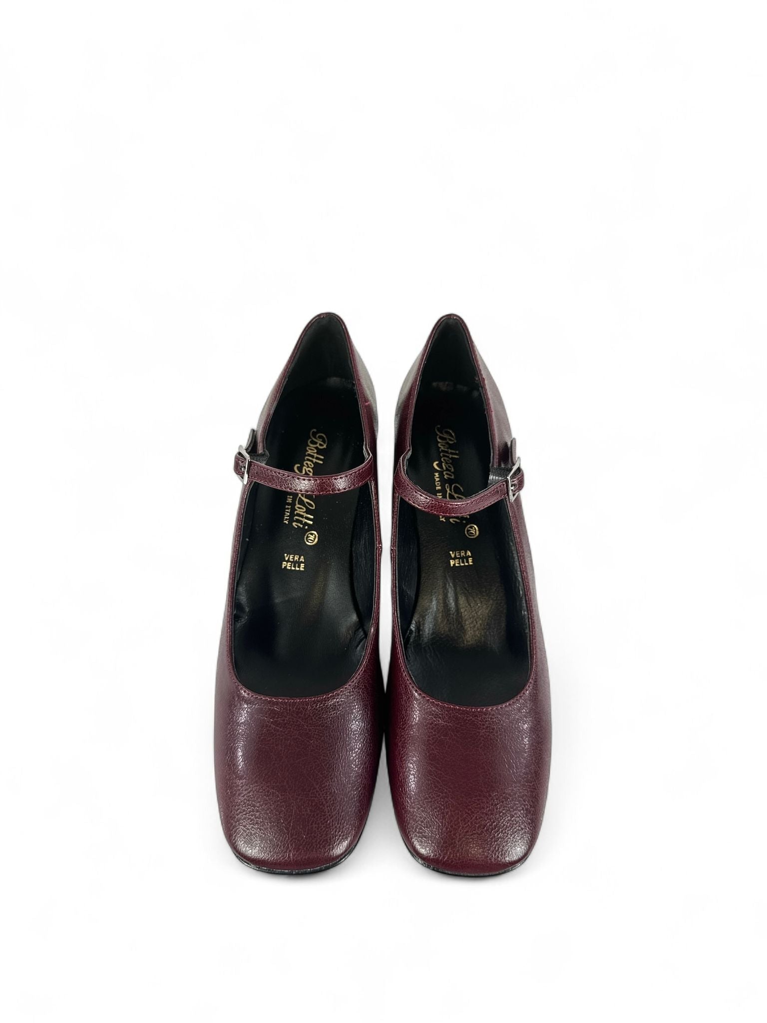 BOTTEGA LOTTI Scarpa modello mary jane in ecopelle 6cm bordeaux