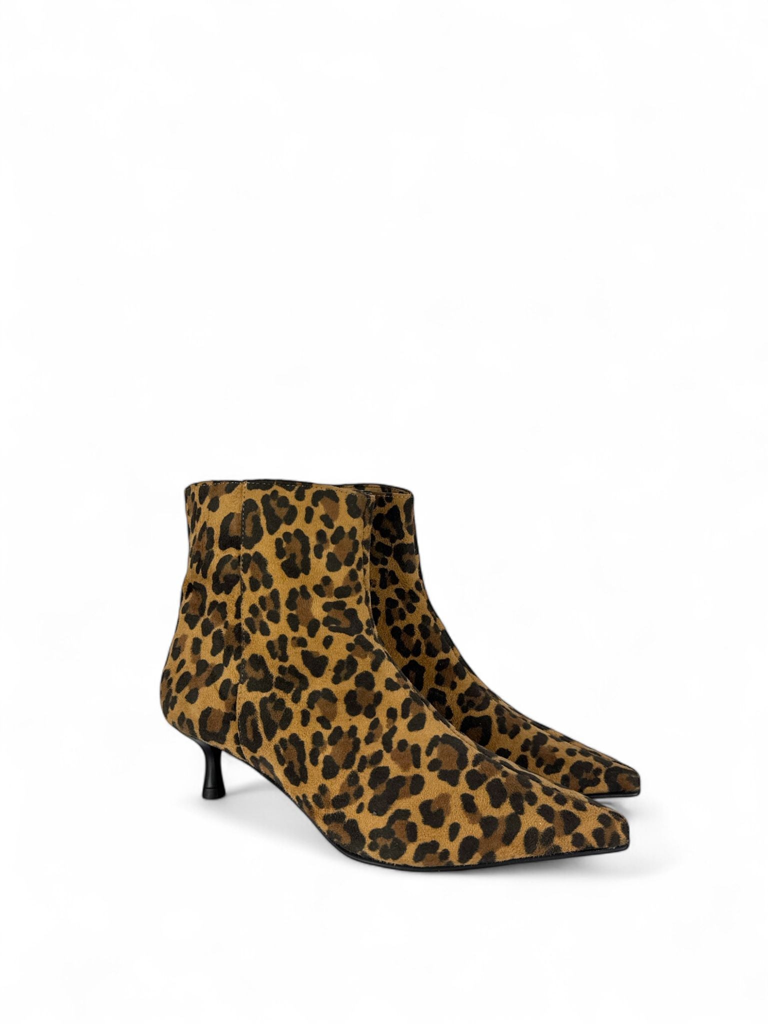 EXÈ Tronchetto donna in eco camoscio 4cm leopardo