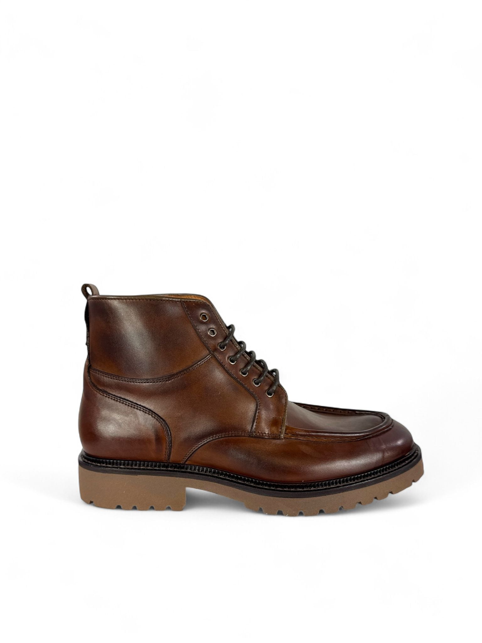 EXTON Stivaletti uomo modello ingegnere pelle brown