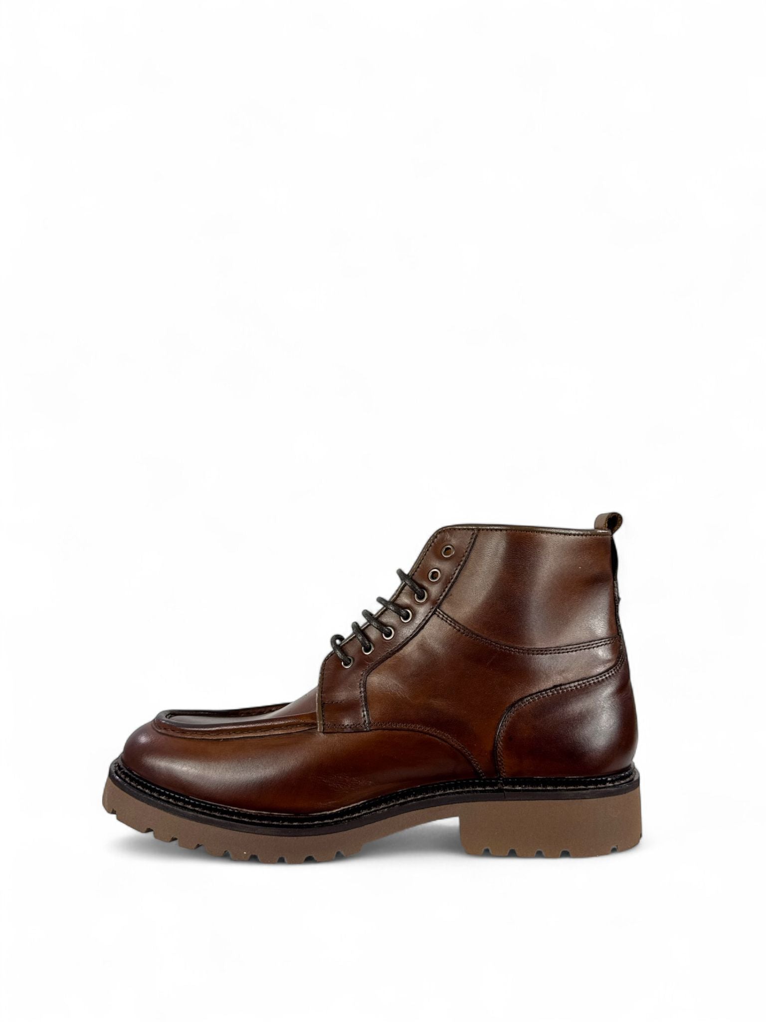 EXTON Stivaletti uomo modello ingegnere pelle brown