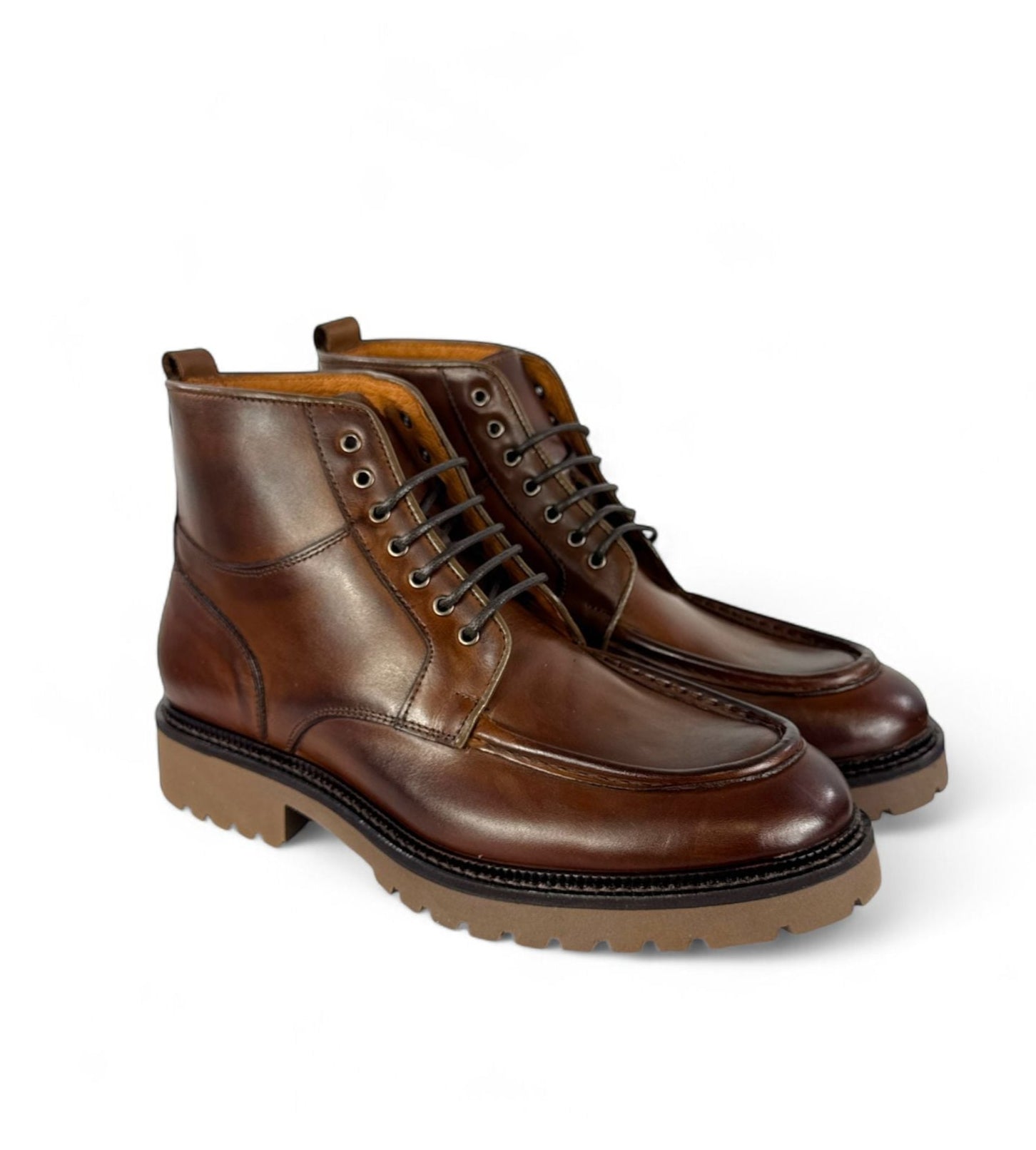 EXTON STIVALETTI MARRONI MODELLO INGEGNERE