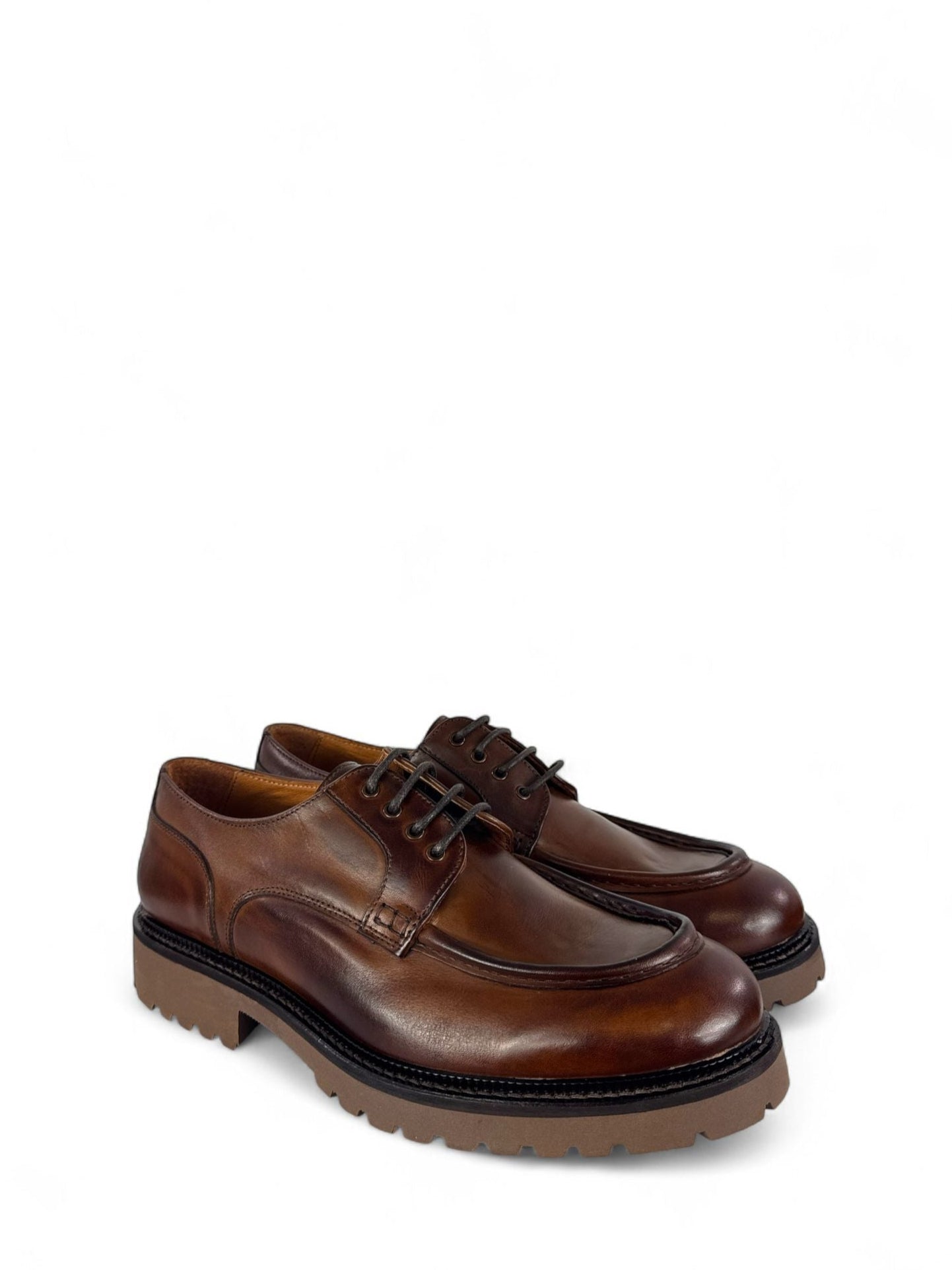 EXTON BARCA IN PELLE MOGANO