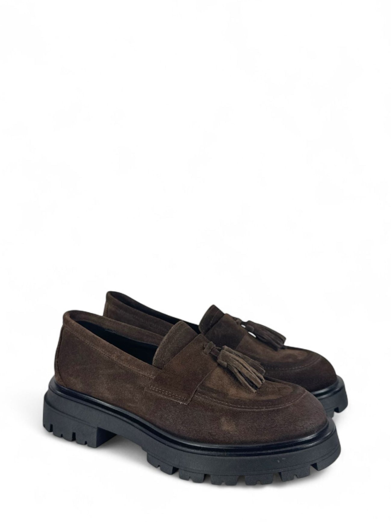 DIVINE FOLLIE MOCASSINO IN CROSTA MORO CON NAPPE