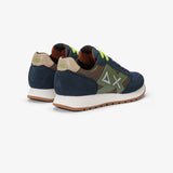 SUN68 Sneaker uomo in suede e nylon blu e marrone